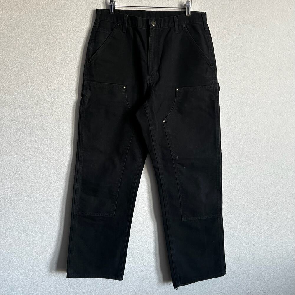 Carhartt B136 BLK black double knee work wear carpenter pants